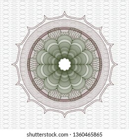 Green and Red rosette (money style emblem)