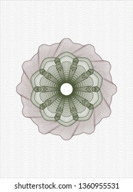 Green and Red rosette (money style emblem)