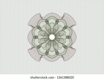 Green and Red rosette (money style emblem)