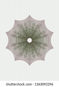 Green and Red rosette (money style emblem)