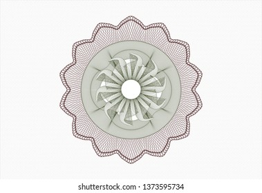Green and Red rosette or money style emblem
