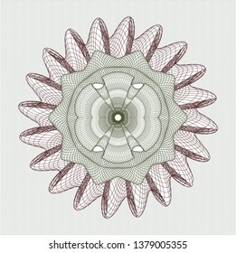 Green and Red rosette or money style emblem
