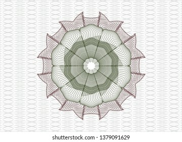 Green and Red rosette or money style emblem