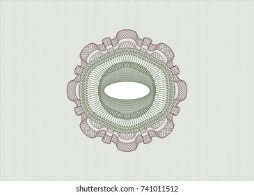 Green and Red rosette or money style emblem