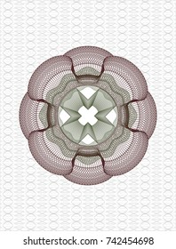 Green and Red rosette or money style emblem