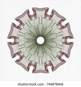 Green and Red rosette or money style emblem