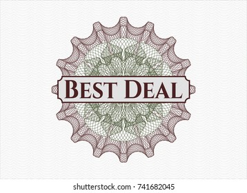 Green and Red rosette with text Best Deal inside
