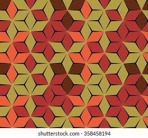 Green and red spring wallpaper. Geometric seamless pattern.
