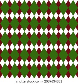 Green and red square pattern for christmas background