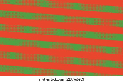 Grüne und rote Streifen und Halbtonkreismuster. Geeignet für Stoff, Tapete, Banner und Hintergrund.