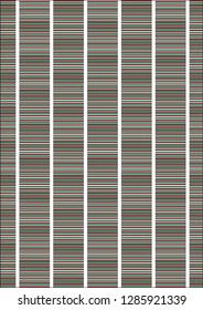 Green and red stripped texture, vector. Wrapping lane, pattern design. 