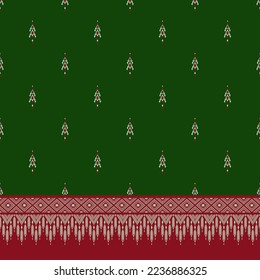 Grüne rote, traditionelle, ethnische Muster paisley blume Ikat Hintergrund abstrakte Aztec indonesische indische Muster für Stoffdruck Stoffkleidung Teppichvorhänge und sarong