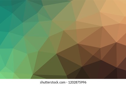 Green, Red vector blurry hexagon texture. Brand new colored illustration in blurry style with gradient. Triangular pattern for your business design.