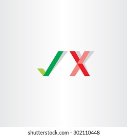 green red vector check mark yes no icon symbol 