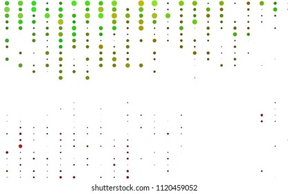 Green, Red vector  texture with disks. Blurred decorative design in abstract style with bubbles. The pattern can be used for beautiful websites.