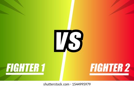green red versus, fighter template design