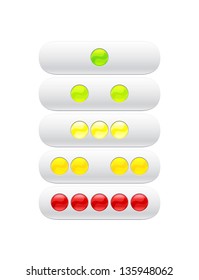 green, red, yellow balls for web