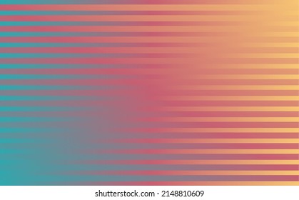 Green, red, and yellow gradient colored abstract vector background with horizontal stripes. Suitable for wallpaper, prints, and design template.