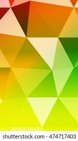green, red, yellow polygonal geometric banner with rumpled triangular low poly origami style background. vector illustration. for your idea business, wallpaper, web-design.