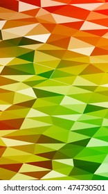 green, red, yellow polygonal geometric banner with rumpled triangular low poly origami style background. vector illustration. for your idea business, wallpaper, web-design.