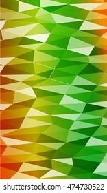 green, red, yellow polygonal geometric banner with rumpled triangular low poly origami style background. vector illustration. for your idea business, wallpaper, web-design.