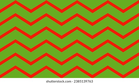 Green and red zigzag wave geometric pattern background