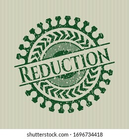 Green Reduction distress rubber stamp