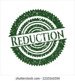 Green Reduction rubber stamp with grunge texture
