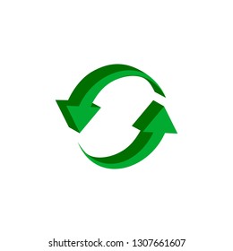 Green refresh icon logo