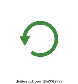 Green refresh or recycle icon design. Arrow icon design. Vector illustration 