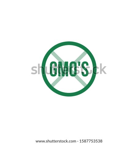 Green Regenerative Vector Ecology Icon. No More GMO's