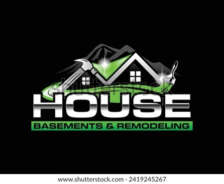 Green Remodeling House Logo Design Template