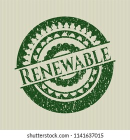  Green Renewable distressed rubber grunge texture stamp
