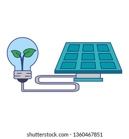 Green and renewable energy blue lines