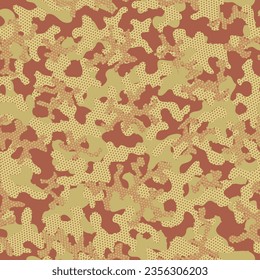 Green Repeated Artistic Vector Art. Camouflage Nature Khaki Seamless Military Graphic Wrapping. Autumn Camouflage Seamless Pattern. Desert Repeated Abstract Vector Texture. Camoflage