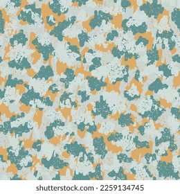 Nubes de vectores militares verdes repetidas. Imagen Gráfica Artística Repetida En Khaki. Camouflage Seamless Beige Repetido Vector Monocromo Arte. Patrón Seamless de Camuflaje Negro.