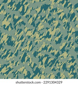 Green Repeated Urban Vector Graffiti. Saturated  Seamless Pattern. Vibrant Seamless Grunge Graphic Background. Camouflage Forest Light Repeated Color Graphic Illustration.