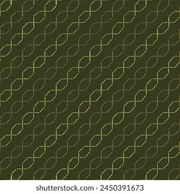 green repetitive background. chains of hand drawn stripes. vector seamless pattern. geometric ornament. folk decorative art. fabric swatch. wrapping paper. design template for fabric, home decor