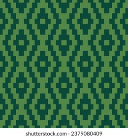 green repetitive background. classic abstract geometric ornament. vector seamless pattern. fabric swatch. wrapping paper. continuous print. design element for home decor, linen, textile
