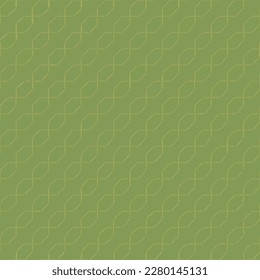 green repetitive background with hand drawn stripes. vector seamless pattern. geometric ornament. folk decorative art. fabric swatch. wrapping paper. design template for linen, home decor