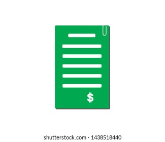 Green Report with white lines vector Budget icon