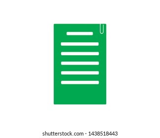 Green Report with white lines vector Budget icon