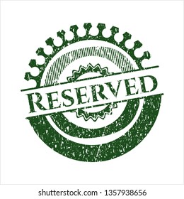 Green Reserved distress rubber stamp