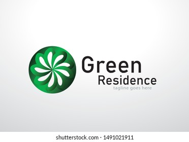 Green Residence Creative Design Logo