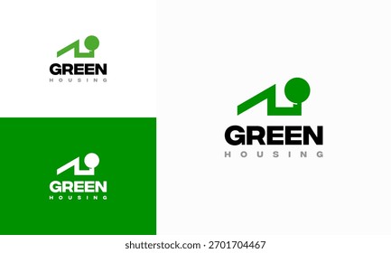 Green Residence Logo Designs Konzept Vektor, Green House Logo Designs Konzept Vektor, Eco Real Estate Logo Designs Symbol Symbol