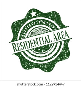 Green Residential Area distress grunge seal