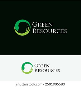 Green resources global environment nature logo design ideas business name editable vector template  royalty free image