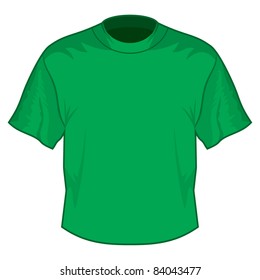 Green retro basic T-shirt