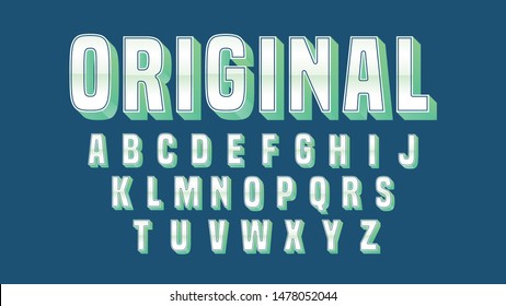 Green Retro Bold Typography Artistic Font
