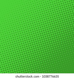 Green retro comic book page background. Halftone effect